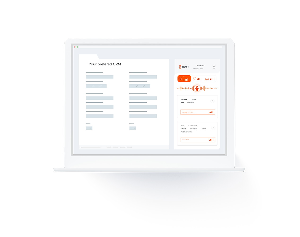 Screenshot Zelros Software with Voice