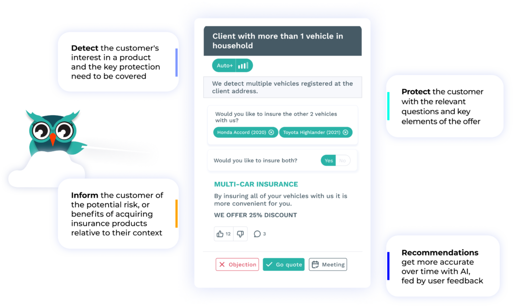personalized recommendations Zelros for agents